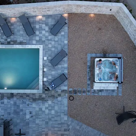 Villa Modern With Heated Pool, Whirpool In Quiet Area - By Traveler Tourist Agency Krk Id 2180