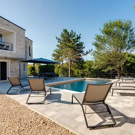 Modern With Heated Pool, Whirpool In Quiet Area - By Traveler Tourist Agency Krk Id 2180 *