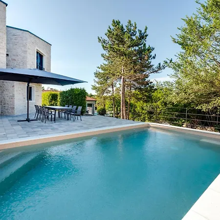 Villa Modern With Heated Pool, Whirpool In Quiet Area - By Traveler Tourist Agency Krk Id 2180 *