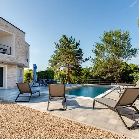 Modern With Heated Pool, Whirpool In Quiet Area - By Traveler Tourist Agency Krk Id 2180 * Gostinjac