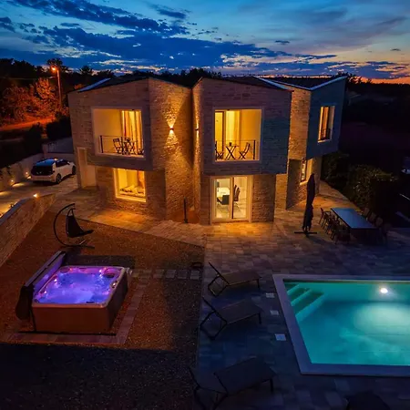 Villa Modern With Heated Pool, Whirpool In Quiet Area - By Traveler Tourist Agency Krk Id 2180 Gostinjac